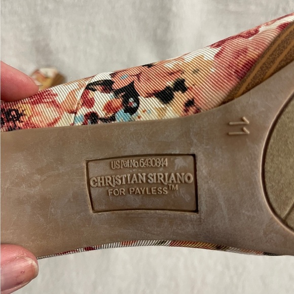 Christian Siriano Cream and Pink Floral Heels - Picture 10 of 10